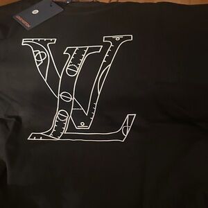 Fashion Black Tee with White Logo